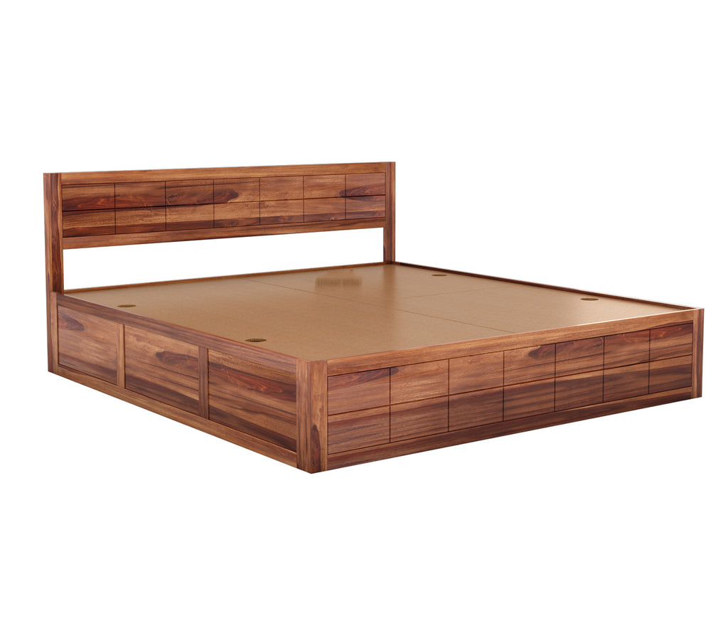 Tripp Sheesham Wood Bed With Box Storage