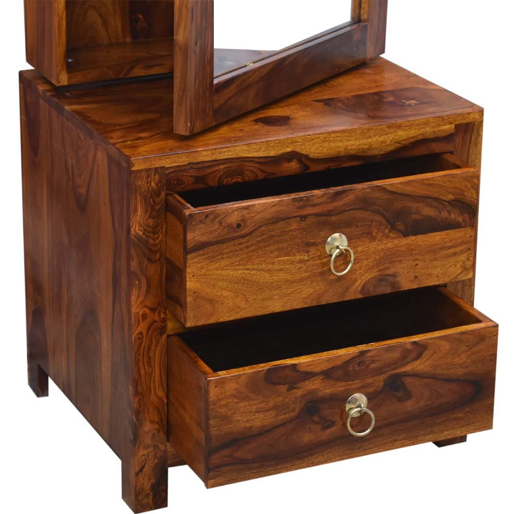 Aitana Wood Kuber Dressing table and Mirror