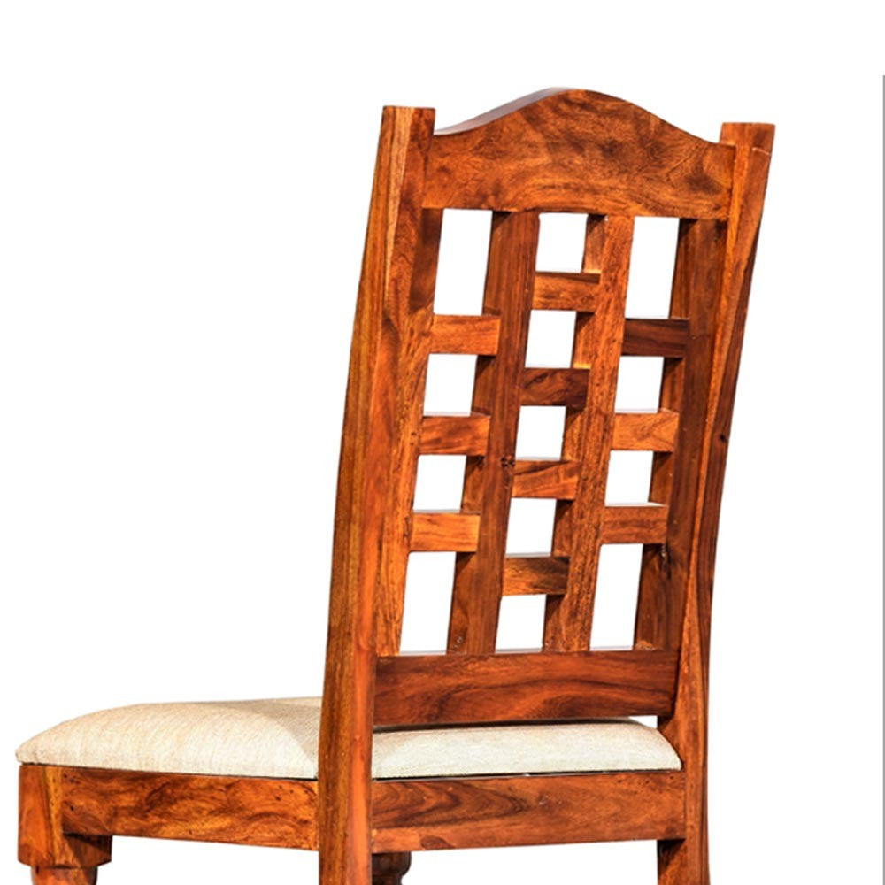 Lilith Wood Zenith Sheesham Dining Table and Chair