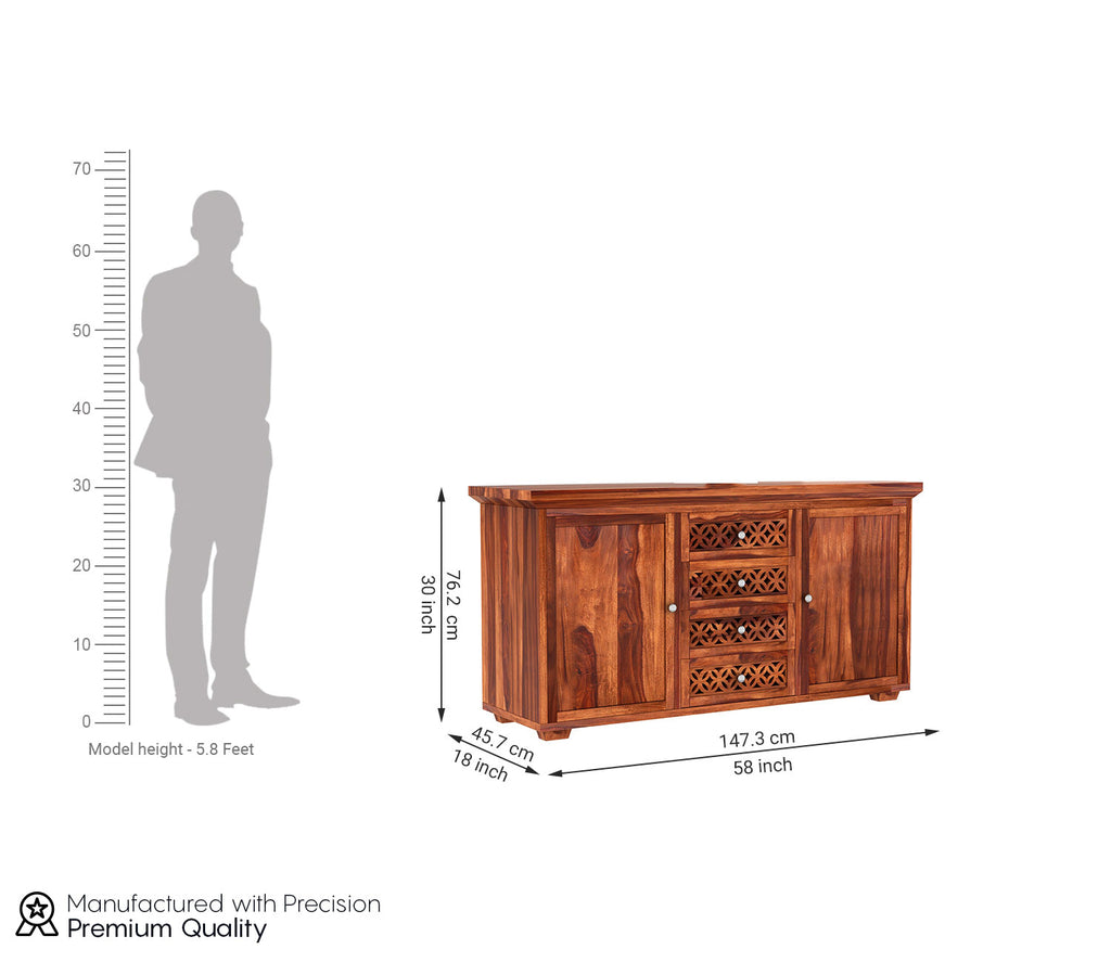 Kenneth Sheesham Wood Storage Cabinets and Sideboard
