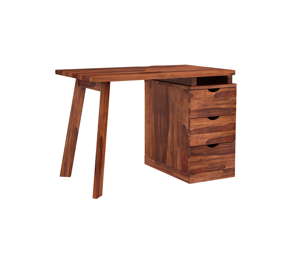 Harper Study Table With Three Drawers & Bookshelf