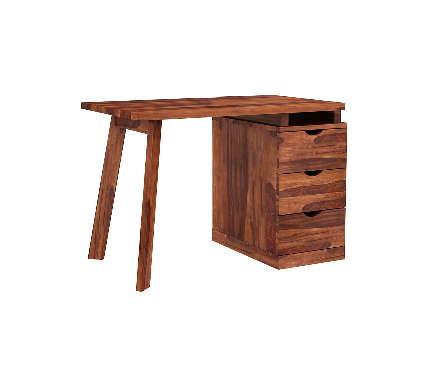 Harper Study Table With Three Drawers & Bookshelf