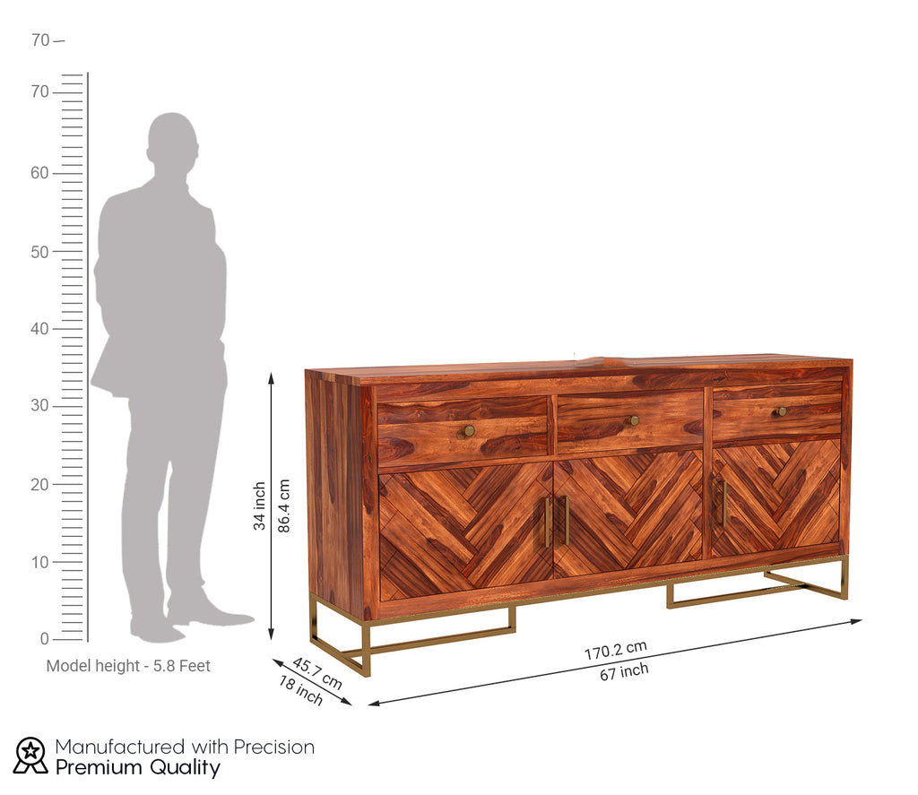 Zayn Sheesham Wood Cabinet and Sideboard