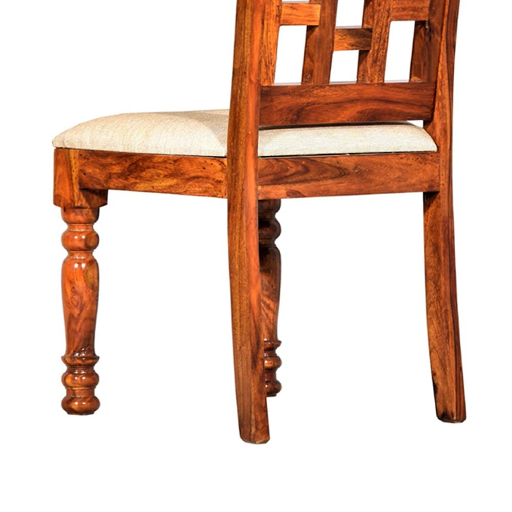 Lilith Wood Zenith Sheesham Dining Table and Chair
