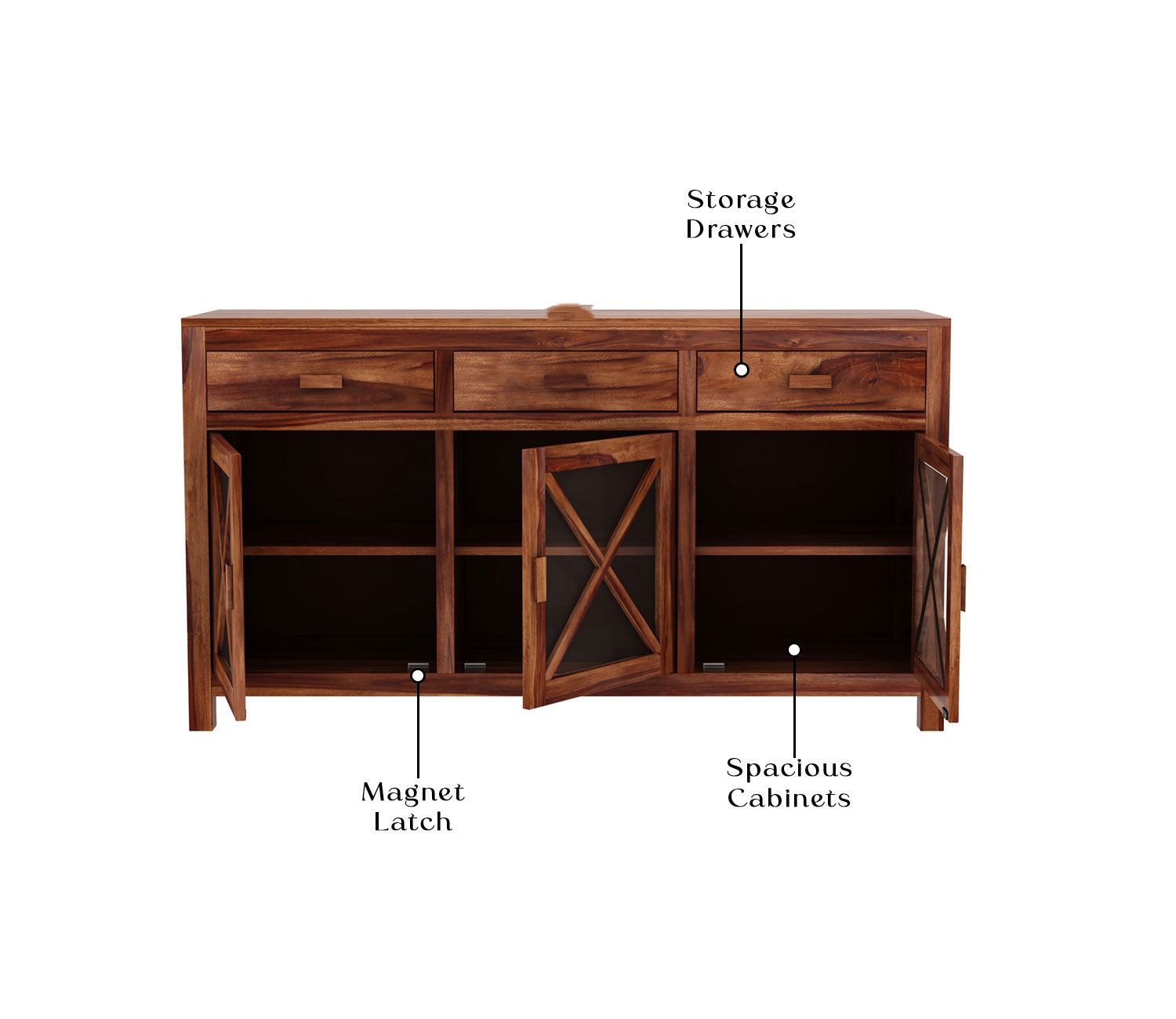 Simon Sheesham wood Sideboard and Cabinets