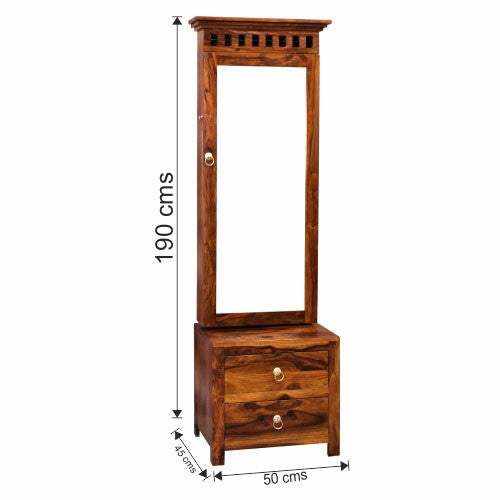 Aitana Wood Kuber Dressing table and Mirror