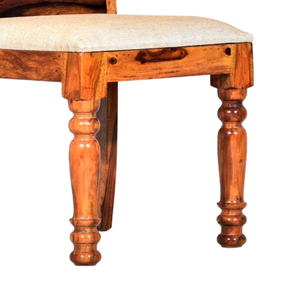 Lilith Wood Zenith Sheesham Dining Table and Chair