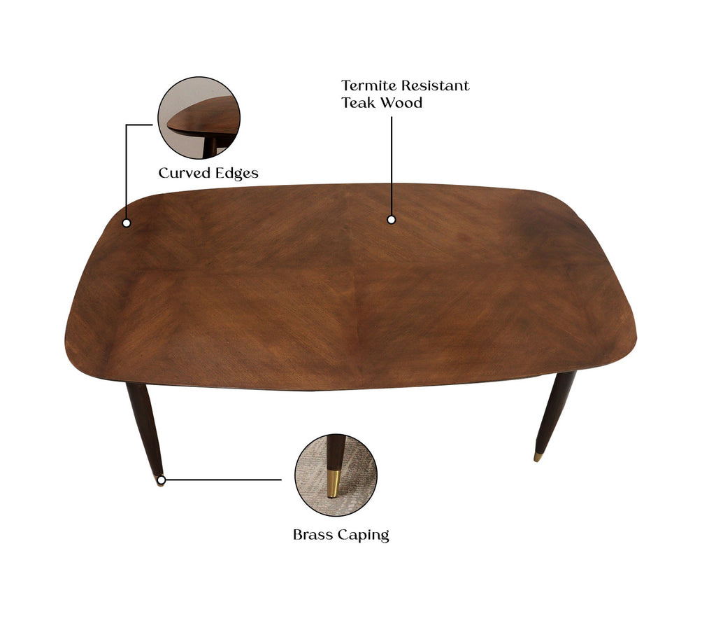Shortcake Teak Wood 6 seater Dining Table
