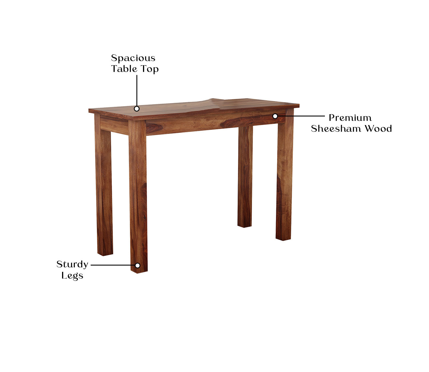 Emilia Sheesham Wood Study Table