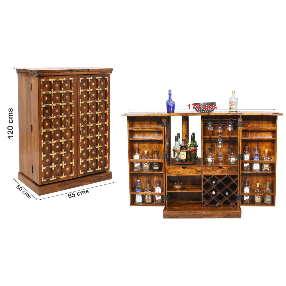 Cadence Design Brass Bar Cabinet