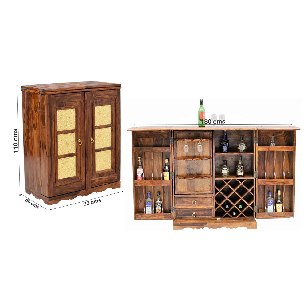 Solana Wood Brass MAJESTIC Bar