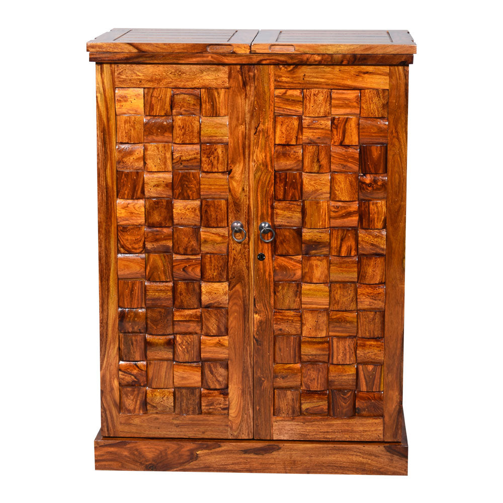 Lilia Traditioanl Niwar Patti Design Bar Cabinet