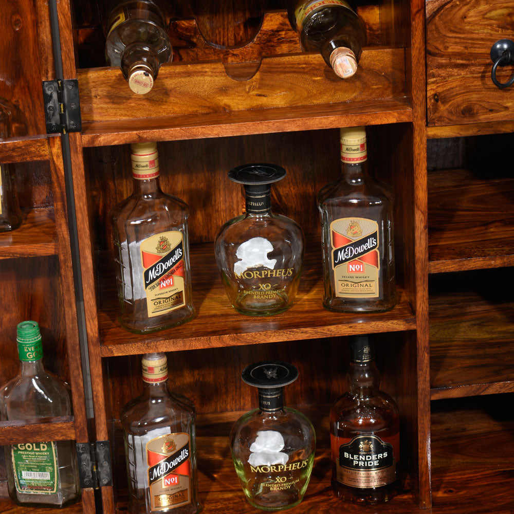 Mazie Regular Brass Design Bar Cabinet
