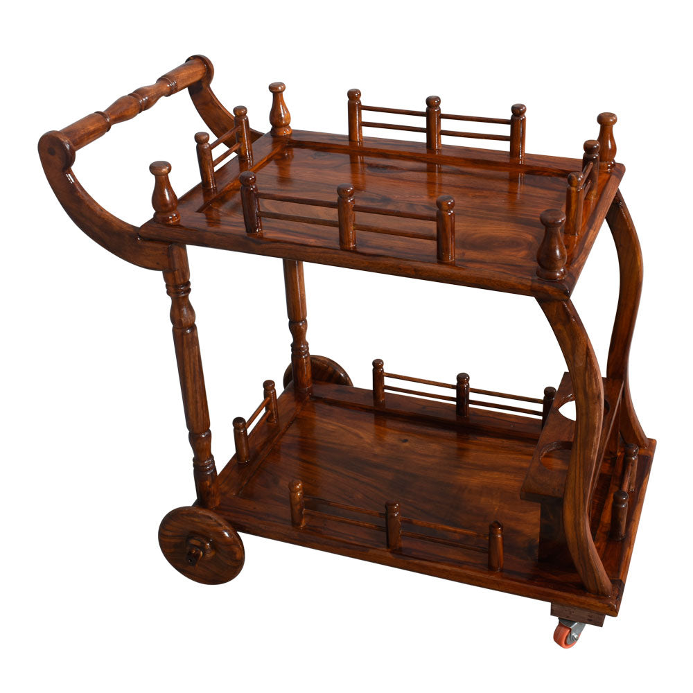 Harlee Sheesham Wood Trolley/Bar
