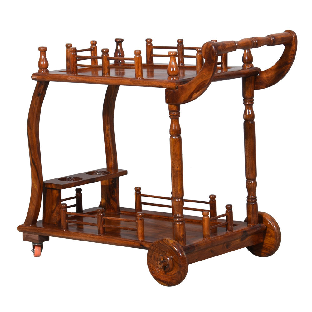 Harlee Sheesham Wood Trolley/Bar