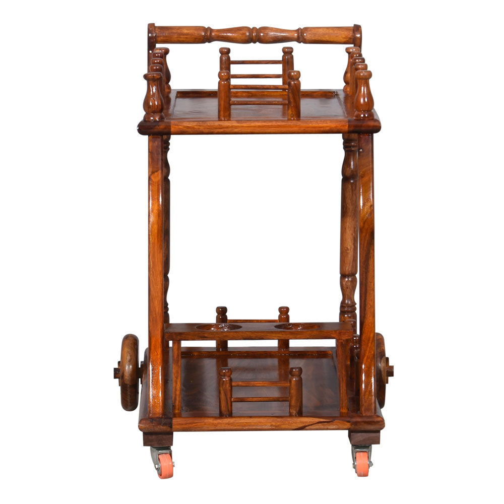 Harlee Sheesham Wood Trolley/Bar