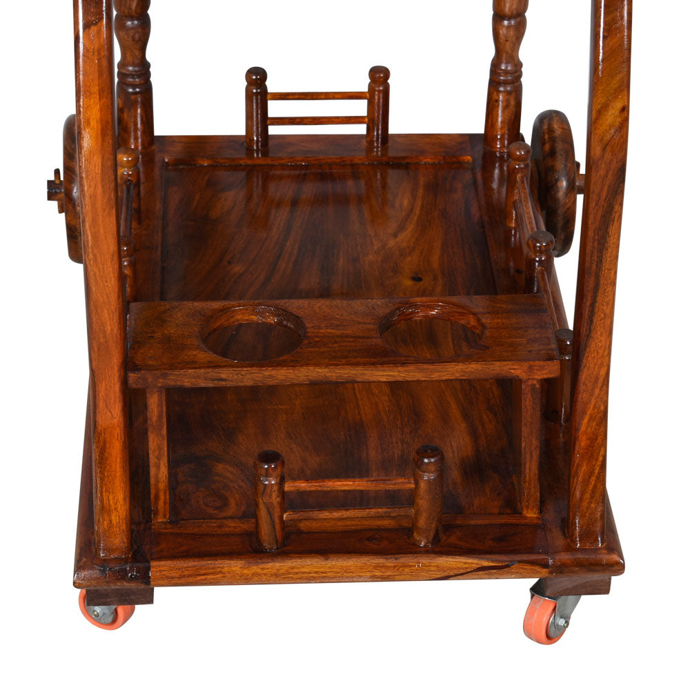 Harlee Sheesham Wood Trolley/Bar