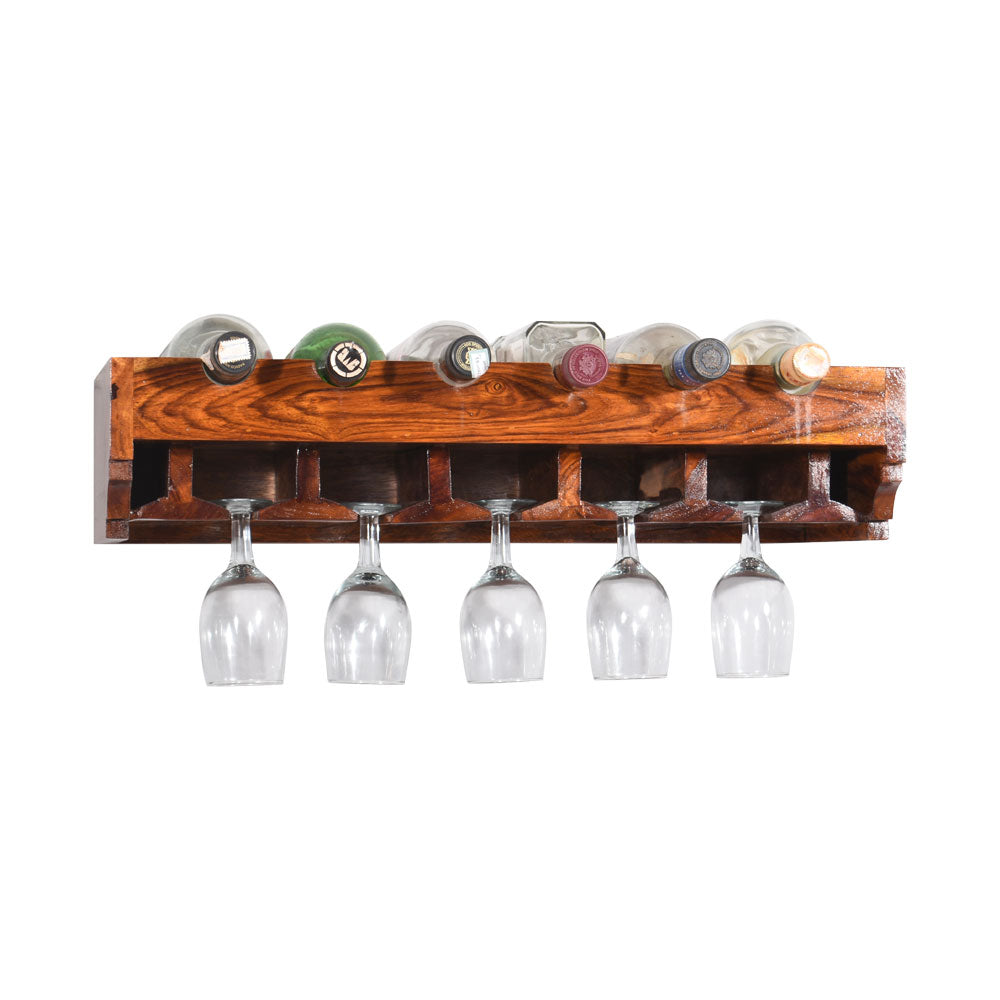 Magdalena Hanging Solid Sheesham Wood Bar