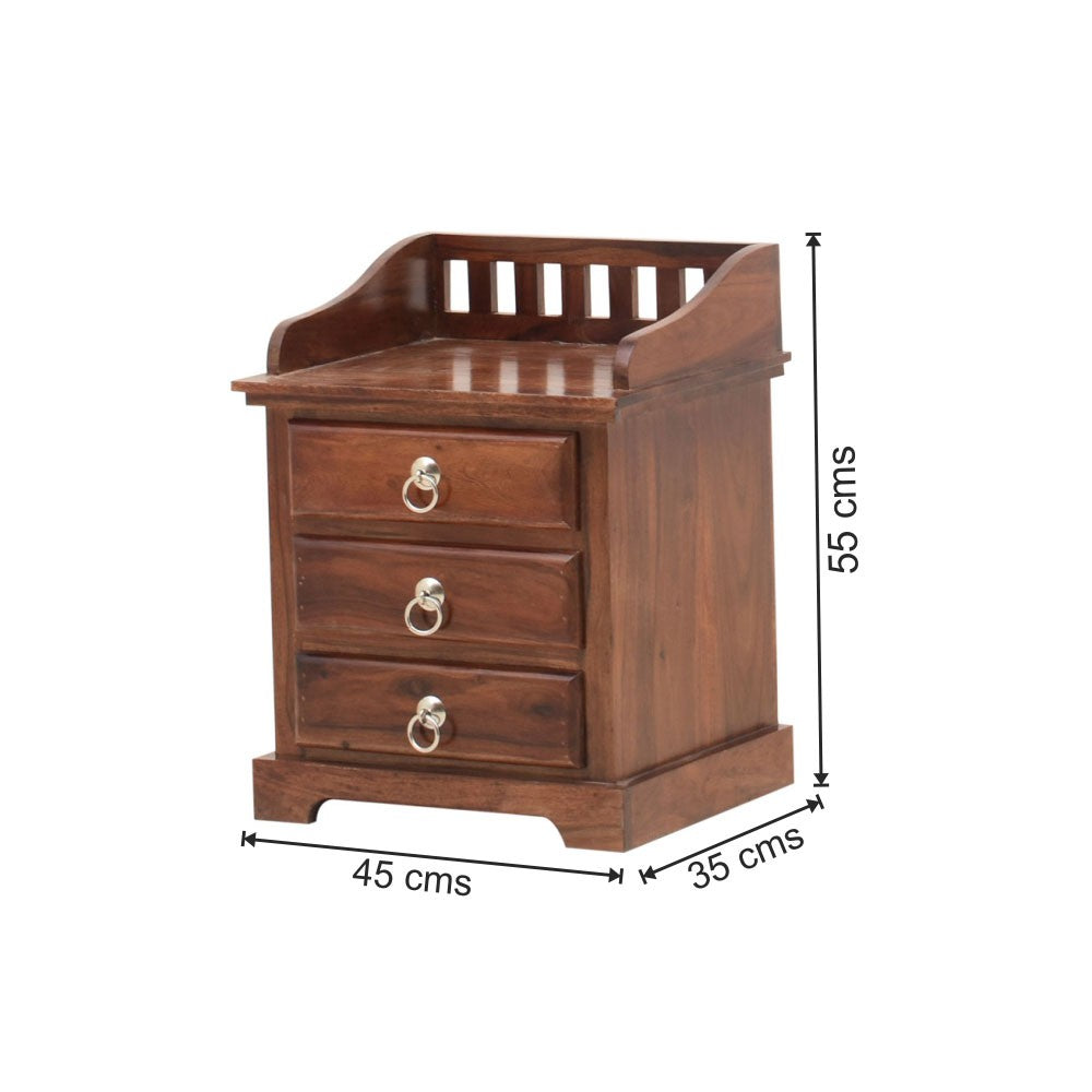 Treasure Bedside Table with Three Drawers