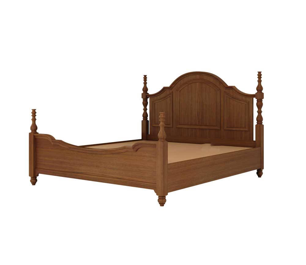 Wilder Ash Wood Poster Bed Without Storage