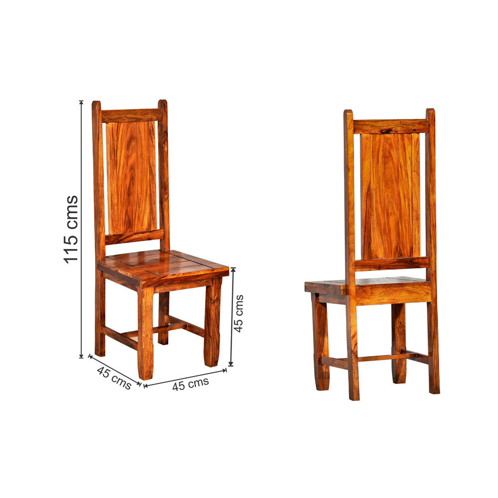 Ayra Back Solid Sheesham Wood Dining Chair