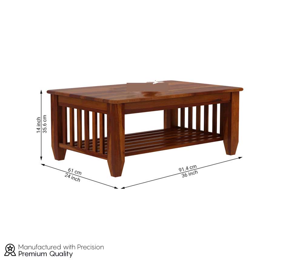 Savannah Sheesham Wood Coffee Table with Open Storage