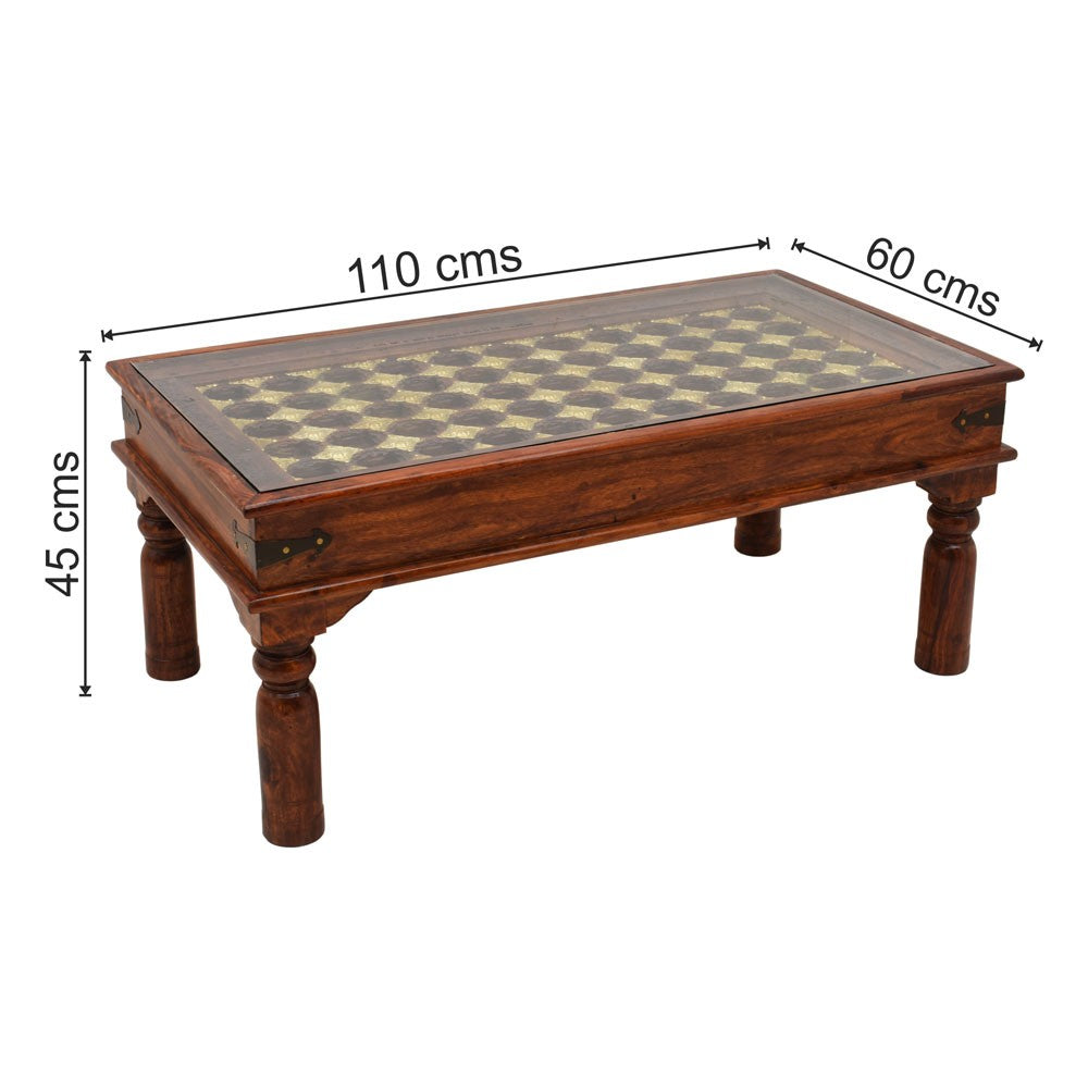 Xiomara Center Table with Brass Work