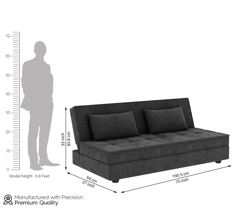 Byron Fabric 3 Seater Convertible Sofa Bed