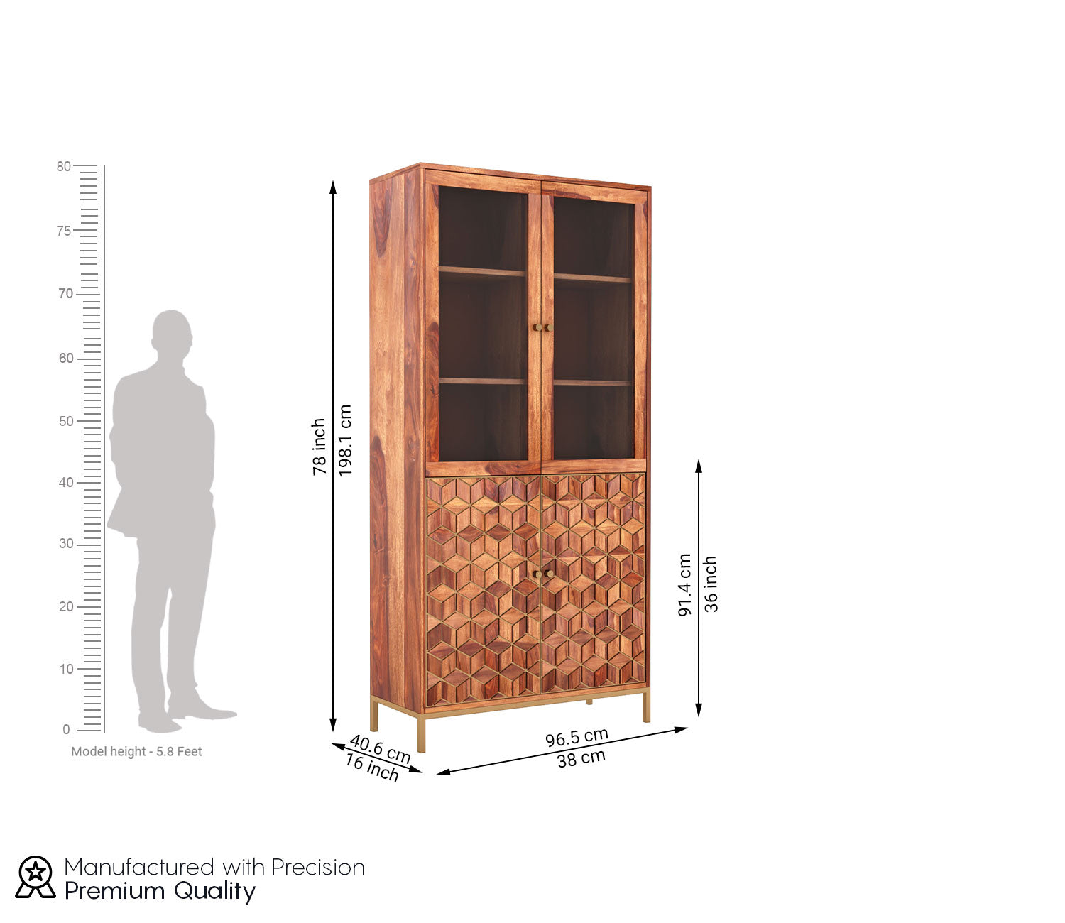 Miller Sheesham Wood Bookshelf