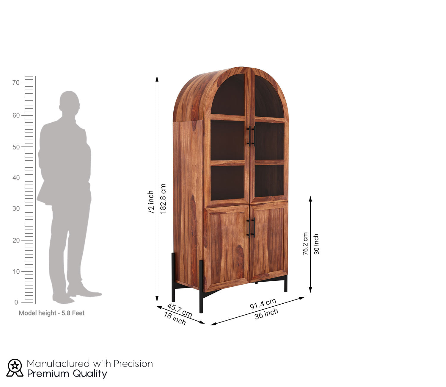 Marcelo Sheesham Wood Bookshelf