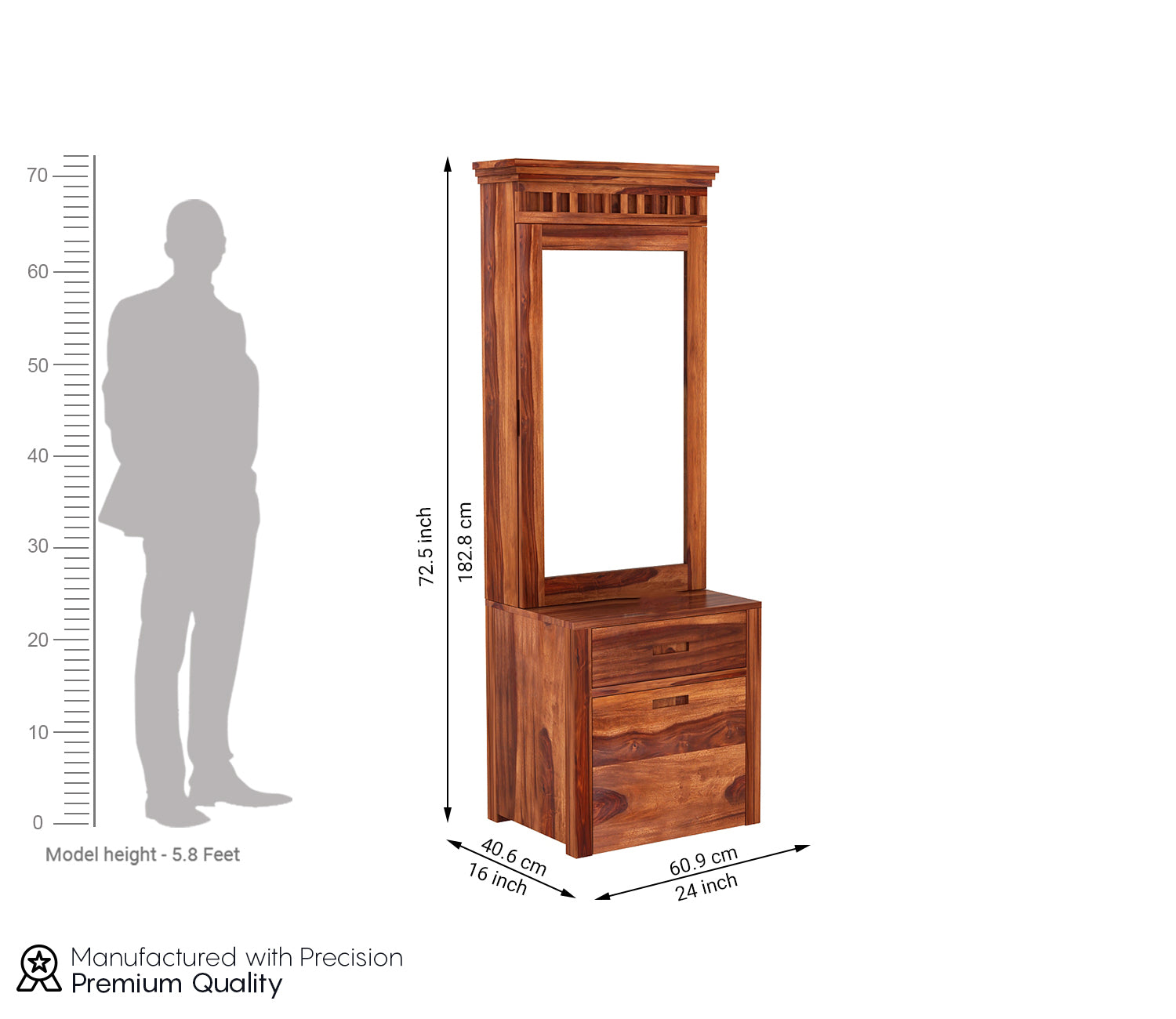Julius Dressing Table With Storage Stool