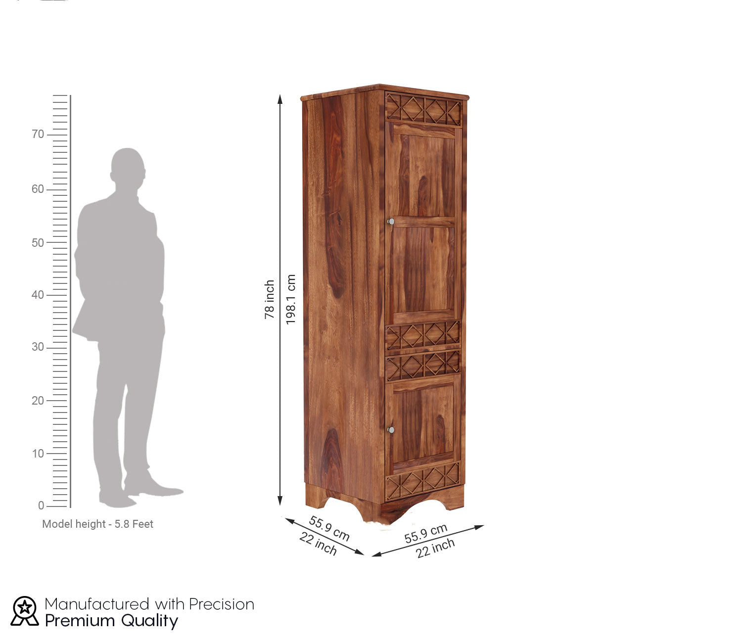 Bodhi 1 Door Multi-Utility Wardrobe