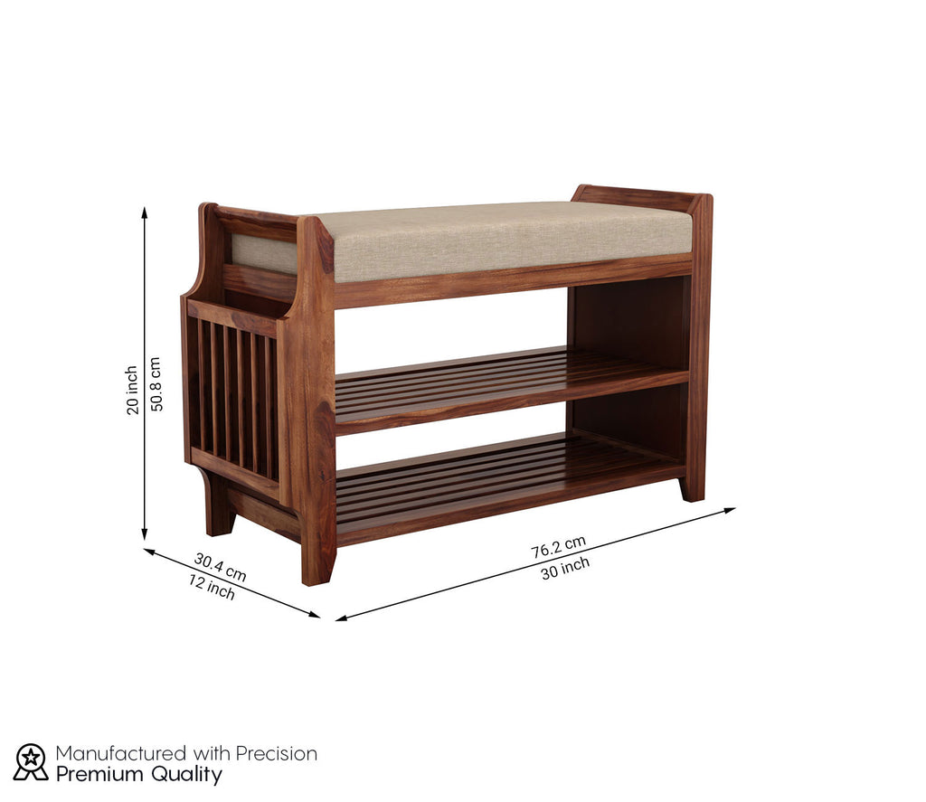 Jax Shoe Rack with Seat and Shelves