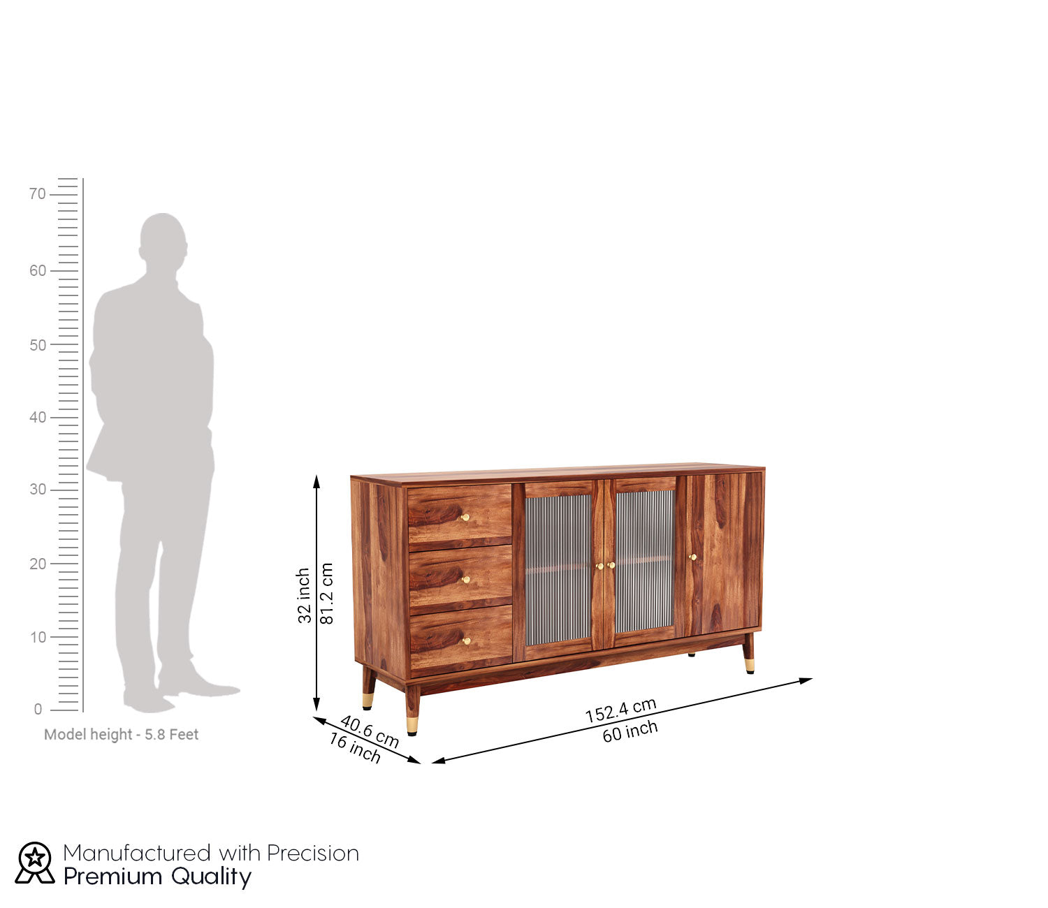 Milan Sheesham Wood Cabinet and Sideboard