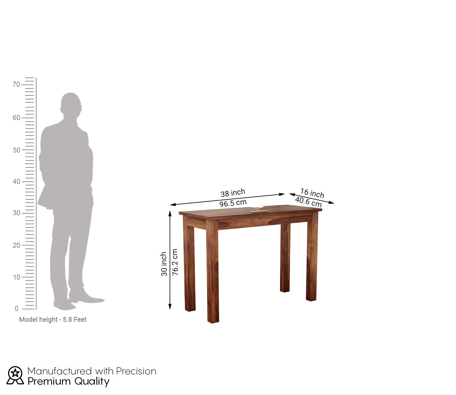 Emilia Sheesham Wood Study Table
