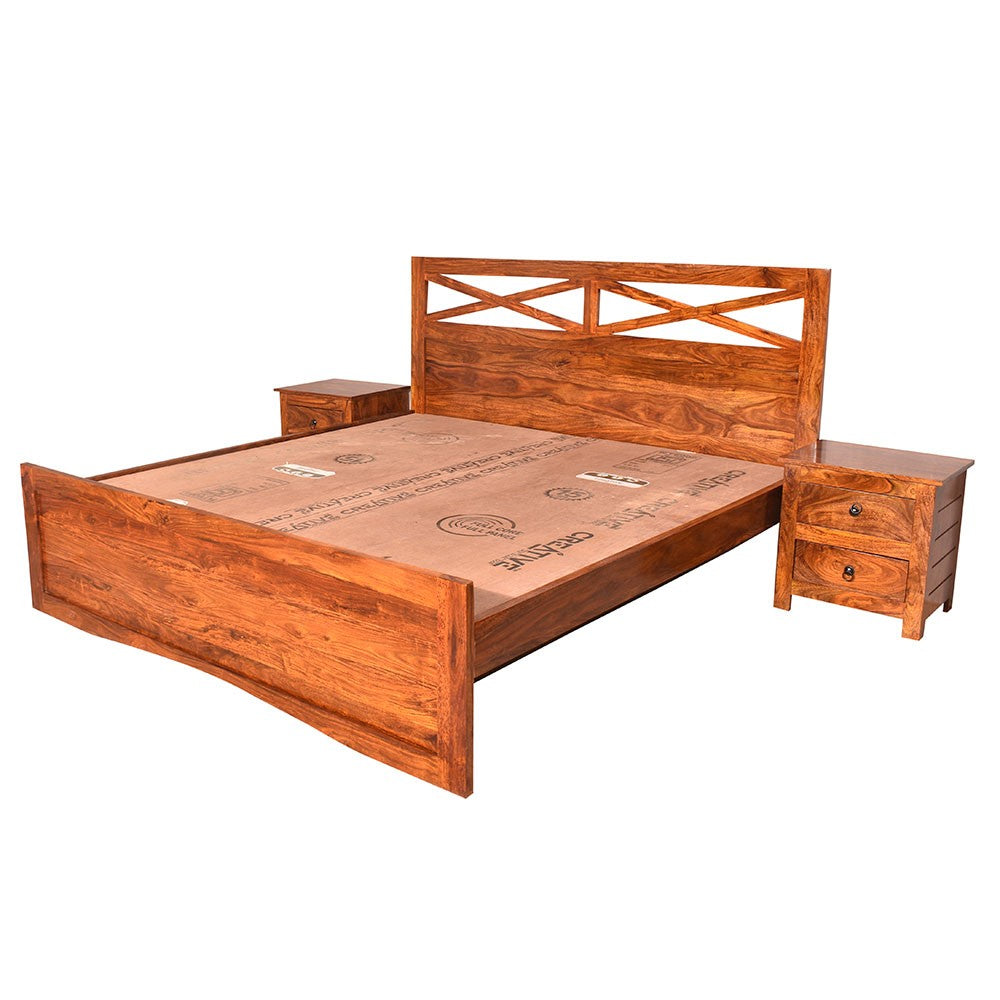 Kairi Sheesham Wood Krrish Bed Without box