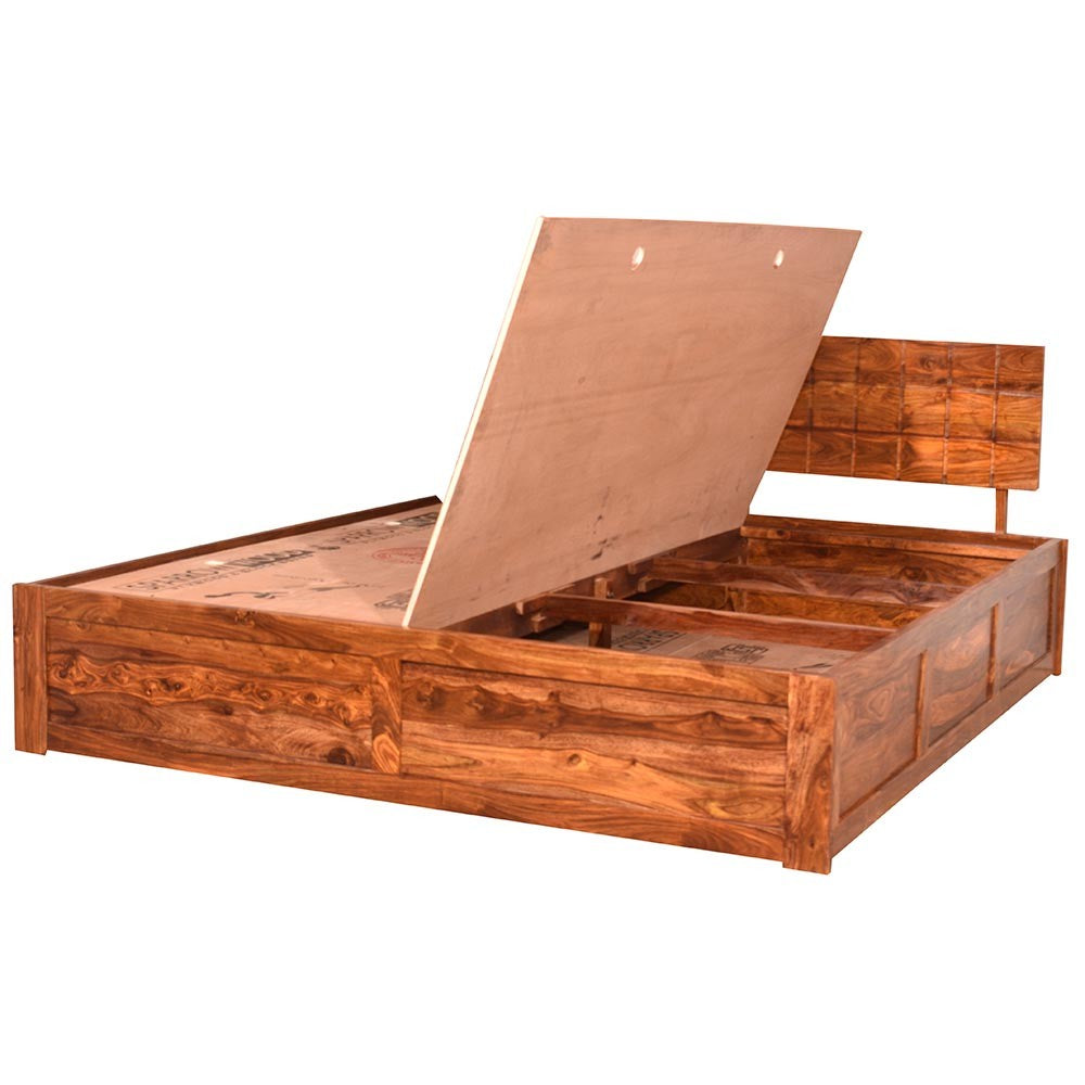 Sapphire Sheesham Wood Bed Bacon With Storage