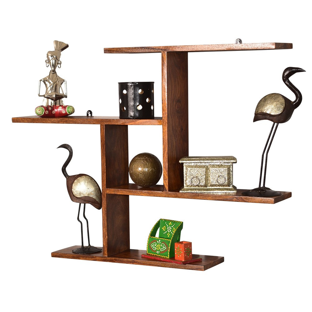 Lorelai Wooden Geometric Wall Shelf