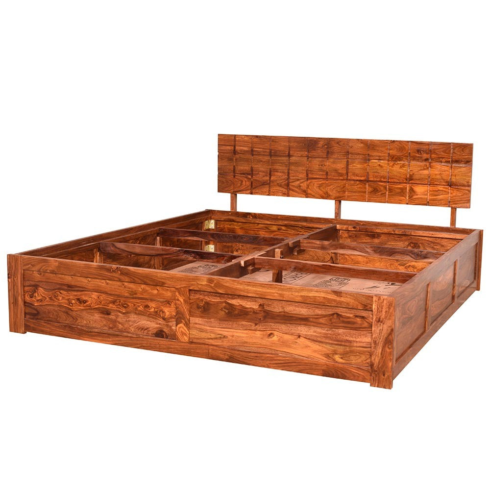Sapphire Sheesham Wood Bed Bacon With Storage