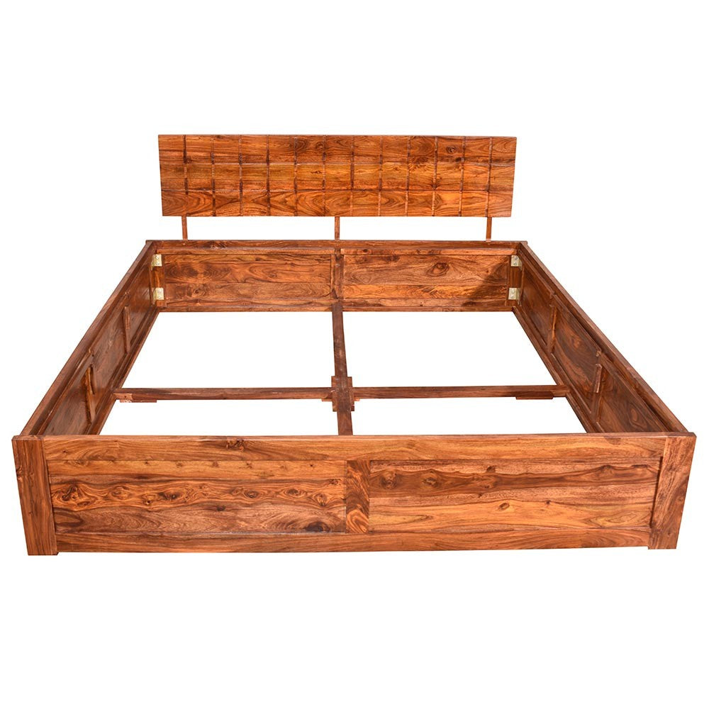 Sapphire Sheesham Wood Bed Bacon With Storage