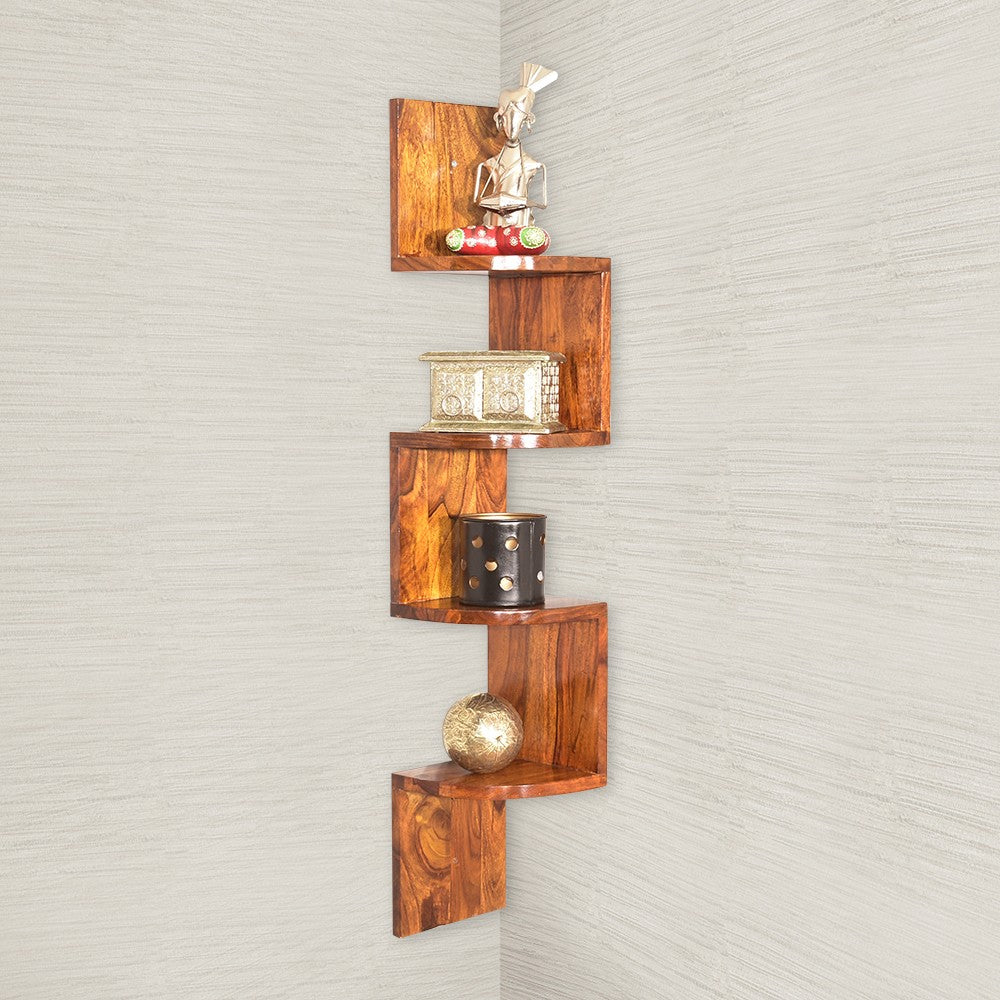 Maddison Wall Shelf Zig-Zag 4 Tier