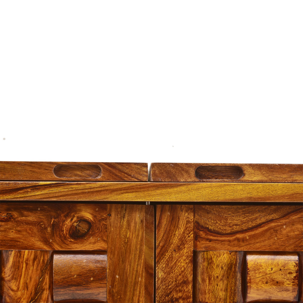 Elouise Wood Niwar Patti Design Bar Cabinet