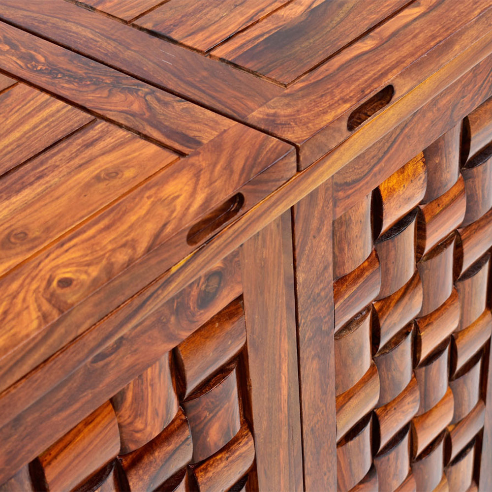Elouise Wood Niwar Patti Design Bar Cabinet