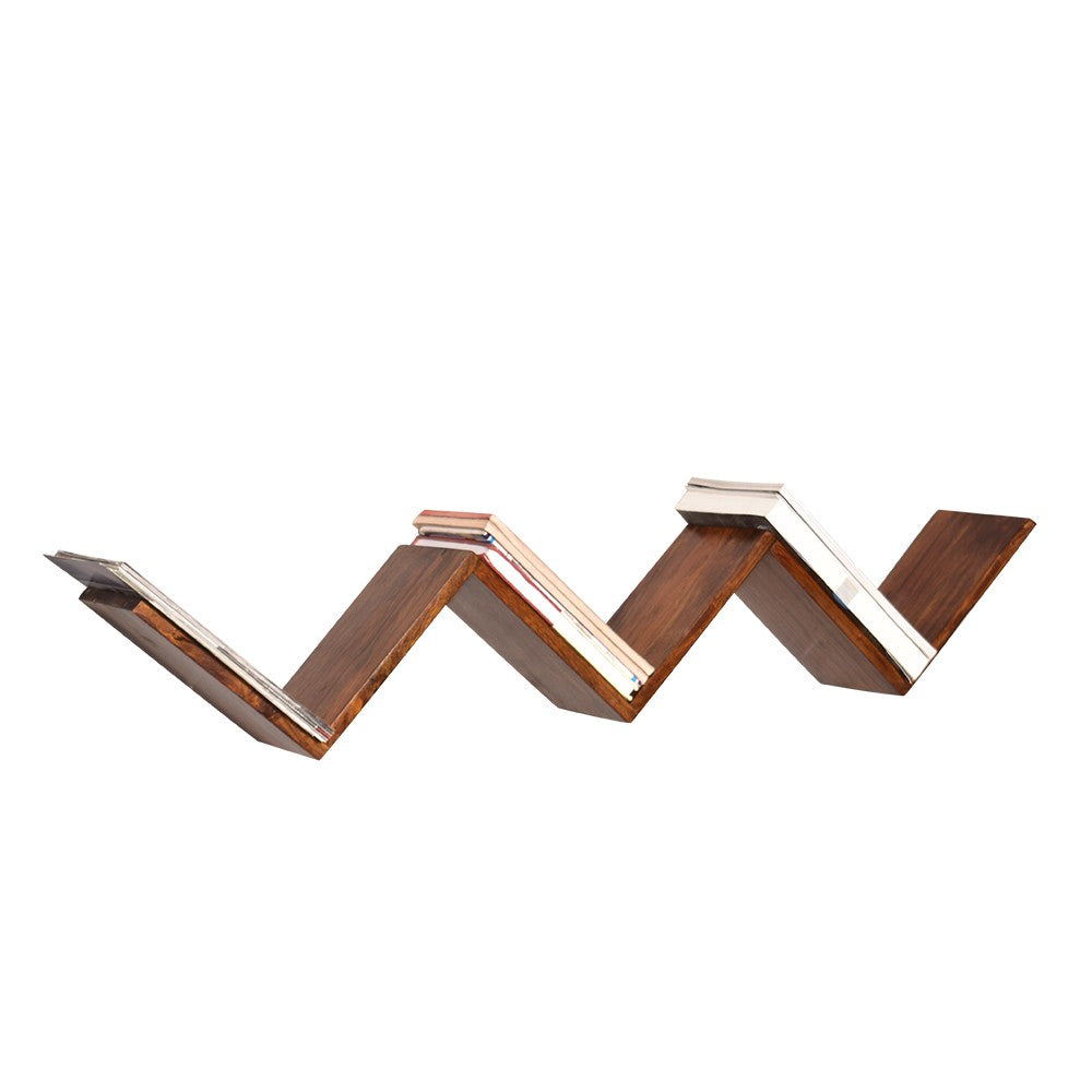Renata Multi-Purpose W-Shape Wooden Wall Shelf