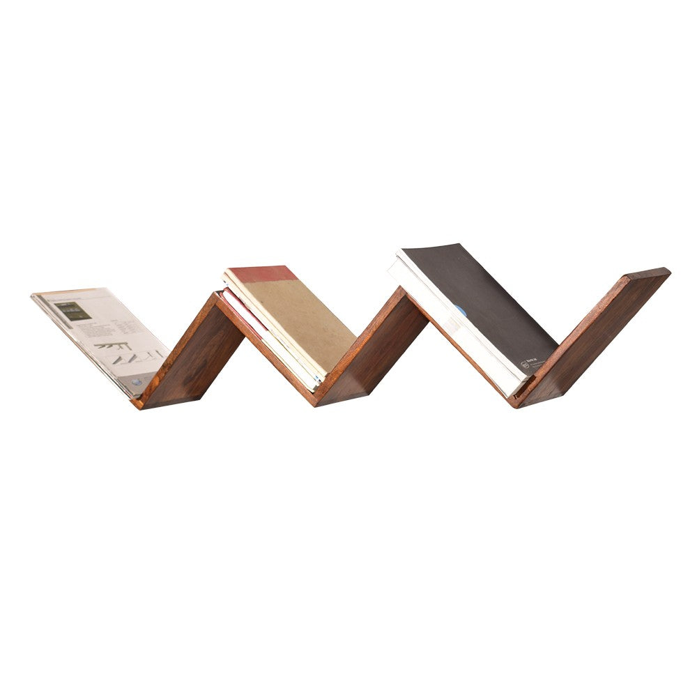 Renata Multi-Purpose W-Shape Wooden Wall Shelf
