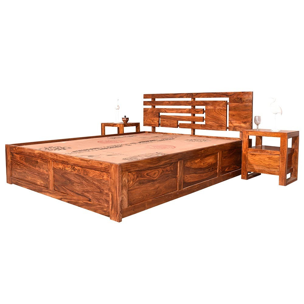 Clare Sheesham Felton Wood Bed With Storage