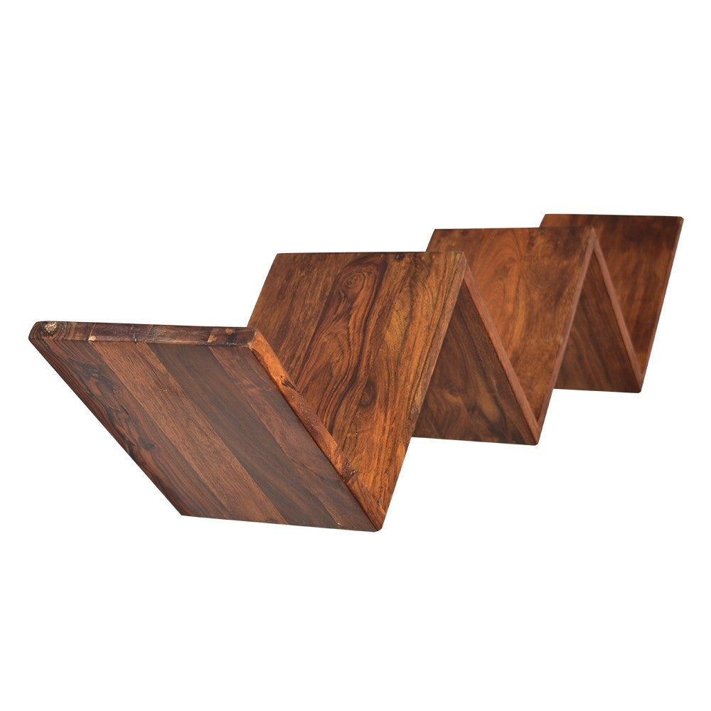 Renata Multi-Purpose W-Shape Wooden Wall Shelf