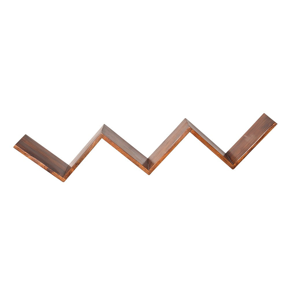 Renata Multi-Purpose W-Shape Wooden Wall Shelf