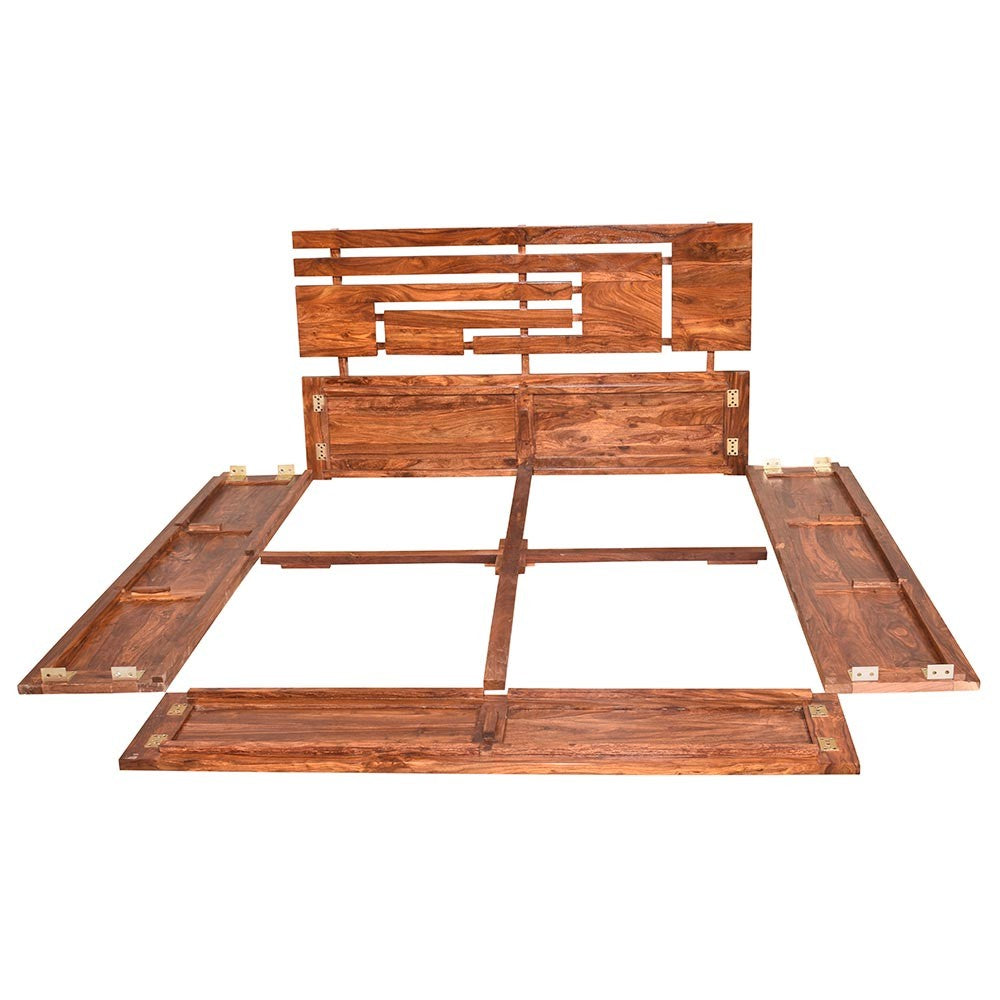 Clare Sheesham Felton Wood Bed With Storage