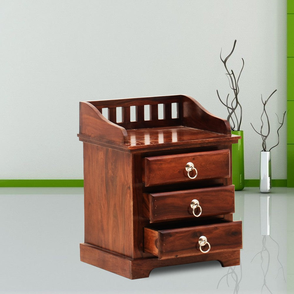 Treasure Bedside Table with Three Drawers